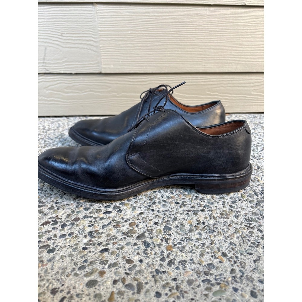Allen Edmonds Black Leather Derby Shoes Dainite Rubber Soles Men's 12 E 4616 - Picture 4 of 11